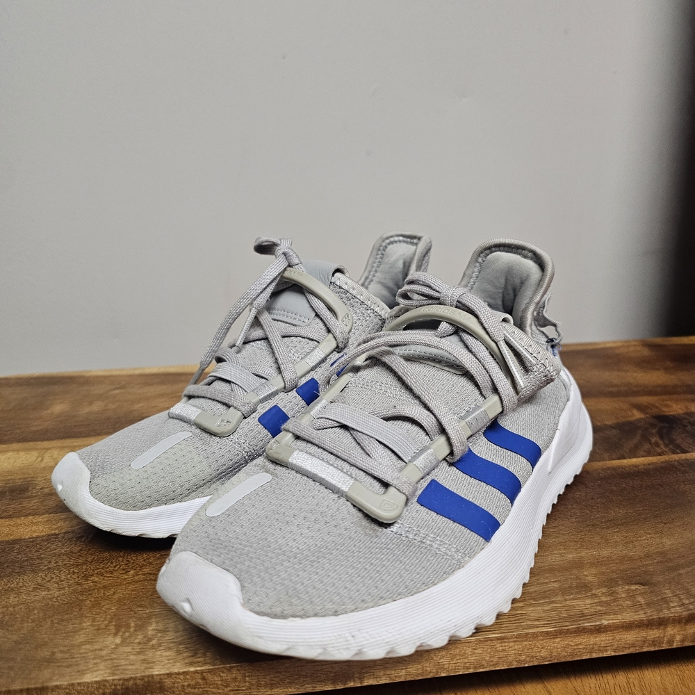 Adidas Kids Originals U Path Run Gray Blue Sneakers Basketball Big Boys Size 3 - Picture 2 of 8